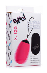 Bang XL Silicone Vibrating Egg 3.1 Inch USB Rechargeable with Remote BULLETS